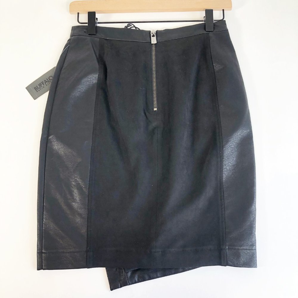 Buffalo Black Asymmetric Carlene Pencil Skirt M - Picture 2 of 8